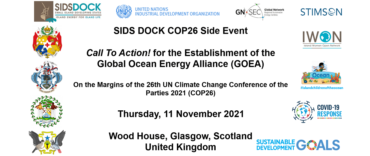 Banner COP26 SIDS DOCK Side Event